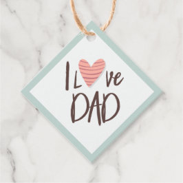 Ik hou van papa - vaderdag - hart bedankjes labels