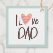 Ik hou van papa - vaderdag - hart bedankjes labels (Achterkant)