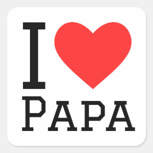 Ik hou van papa vierkante sticker