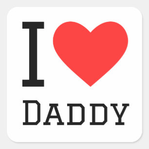 Ik hou van papa vierkante sticker