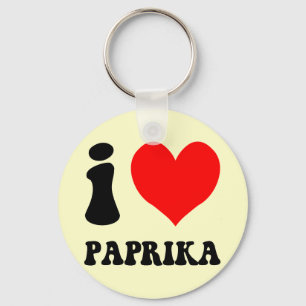 Ik hou van paprika sleutelhanger