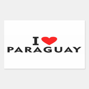 Ik hou van Paraguay land zoals harttoerisme toeris Rechthoekige Sticker