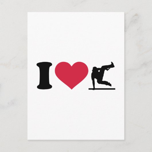 Ik hou van Parcouring Briefkaart (Voorkant)