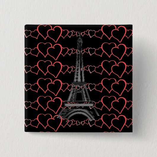 Ik hou van Parijs, Eiffel Tower Pin Button (Voorkant)