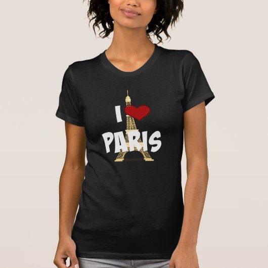 "Ik hou van Parijs" Eiffel Tower T-shirt (Voorkant)
