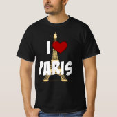 "Ik hou van Parijs" Eiffel Tower T-shirt (Voorkant)