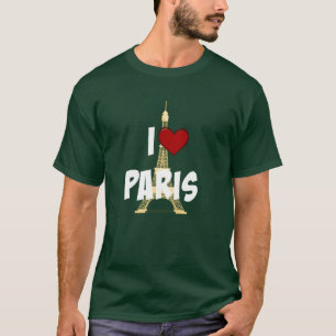 "Ik hou van Parijs," Eiffeltoren T-shirt
