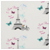 Ik hou van Parijs in Springtime Stof (Swatch)