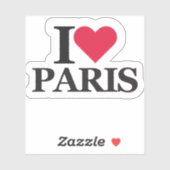 Ik hou van Parijs, romantisch reisgeïnspireerd Par Sticker (Vel)