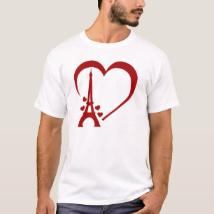 Ik hou van Parijs, romantisch reisgeïnspireerd Par T-shirt