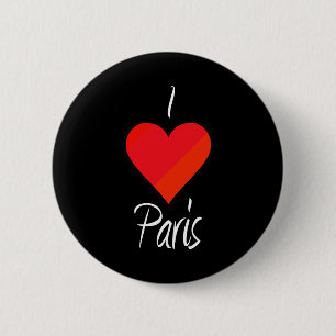 Ik hou van Parijs Ronde Button 5,7 Cm