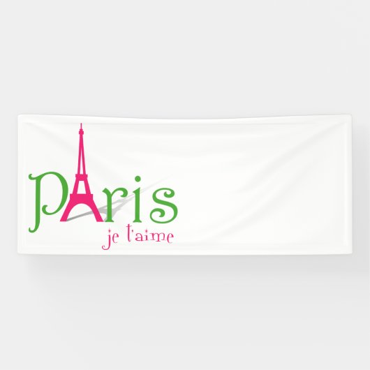 Ik hou van Parijs Spandoek (Horizontaal)