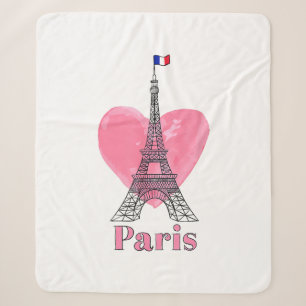 Ik hou van Paris Eiffeltoren Frankrijk Cadeau Sherpa Deken