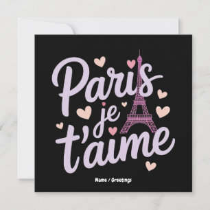 Ik hou van Paris Je t'aime Eiffeltoren Frankrijk T Kaart
