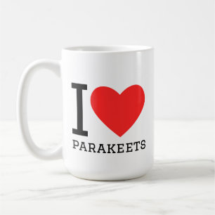 Ik hou van parkieten koffiemok