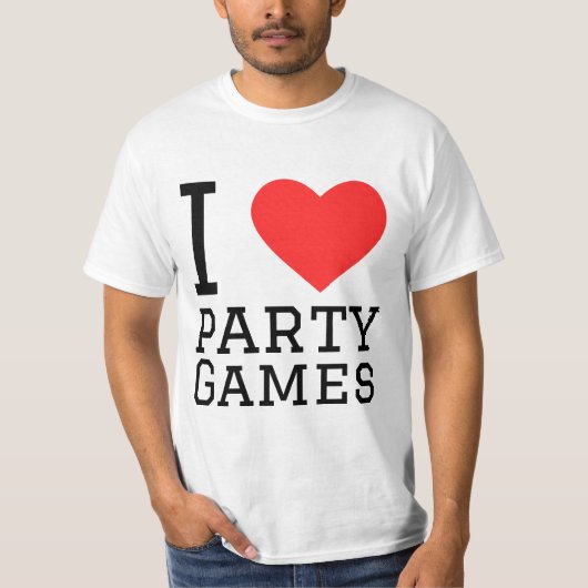 Ik hou van partygames t-shirt (Voorkant)