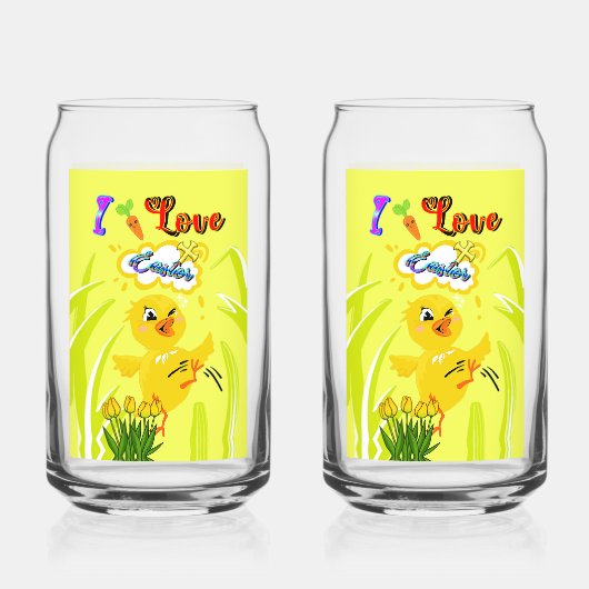Ik hou van Pasen Blikvorm Glas (Voorkant)