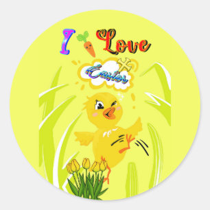 Ik hou van Pasen Ronde Sticker