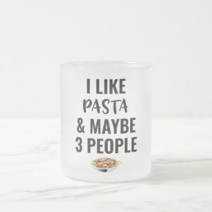 Ik hou van pasta en misschien 3 mensen matglas koffiemok