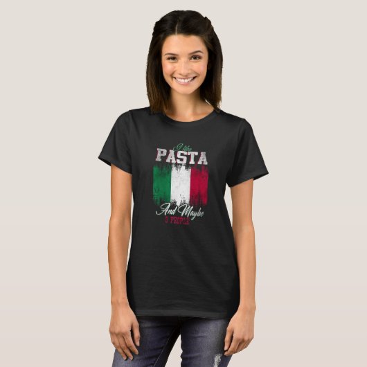 Ik hou van Pasta Italië Italiaanse Cultuur Italië T-shirt (Voorkant volledig)