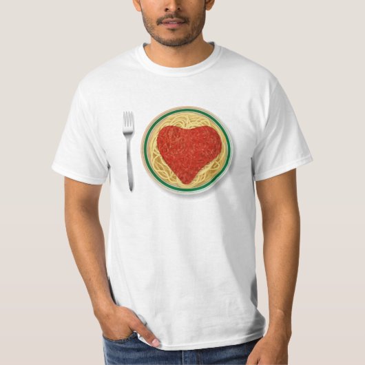 Ik hou van pasta t-shirt (Voorkant)