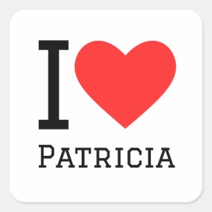 Ik hou van Patricia Vierkante Sticker