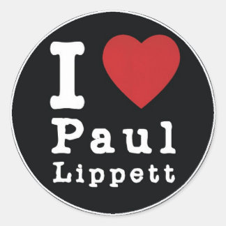 Ik hou van Paul Lippett ronde Sticker