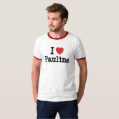 Ik hou van Paulina hart T-Shirt (Voorkant volledig)