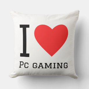 Ik hou van pc-gamen kussen