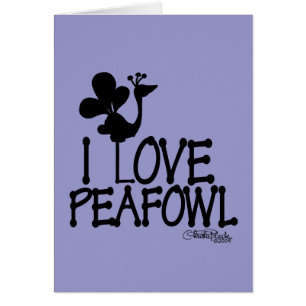 Ik hou van Peafowl silhouet