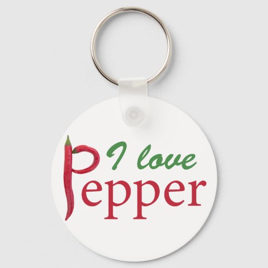 Ik hou van peper sleutelhanger (Voorkant)