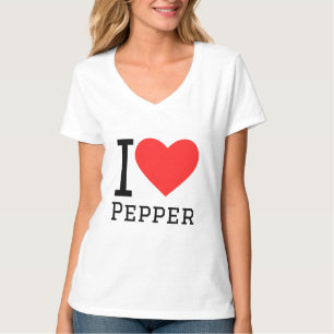 Ik hou van peper t-shirt