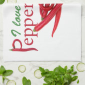 Ik hou van peper theedoek (Gevouwen)