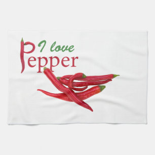Ik hou van peper theedoek