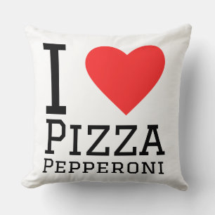 Ik hou van pepperoni pizza kussen