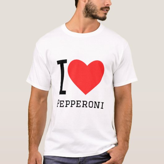 Ik hou van pepperoni t-shirt (Voorkant)