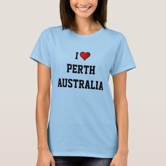 Ik hou van Perth, Australië T-shirt (Voorkant)