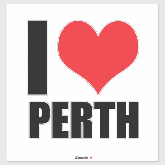 Ik hou van Perth Sticker (Vel)