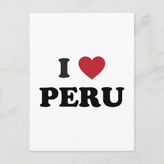 Ik hou van Peru Briefkaart (Voorkant)