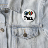 Ik hou van Peta Ronde Button 5,7 Cm (In situ)
