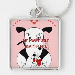 Ik hou van Petey de Bull Terrier Sleutelhanger