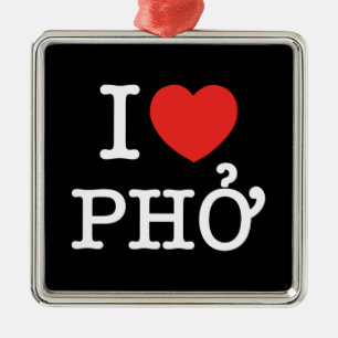 Ik hou van Pho Metalen Ornament
