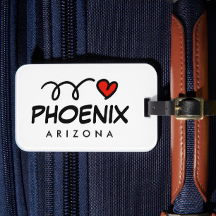 Ik hou van Phoenix Arizona reis bagage labels