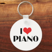Ik hou van piano-sleutelhanger sleutelhanger (Voorkant)