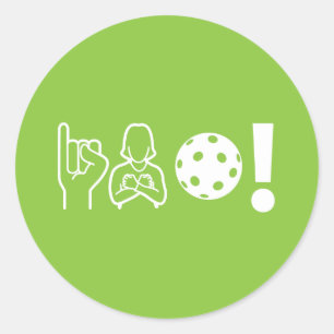 Ik hou van Pickleball (Doof) Sticker Blad