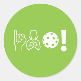 Ik hou van Pickleball (Doof) Sticker Blad