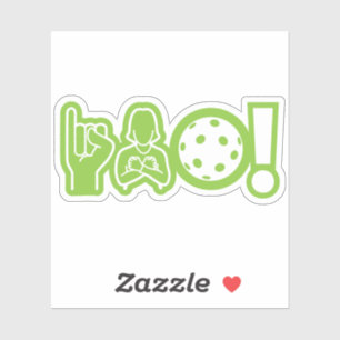 Ik hou van pickleball (dove) Sticker