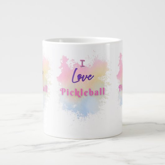 Ik hou van Pickleball Extra Grote Beker (Voorkant)