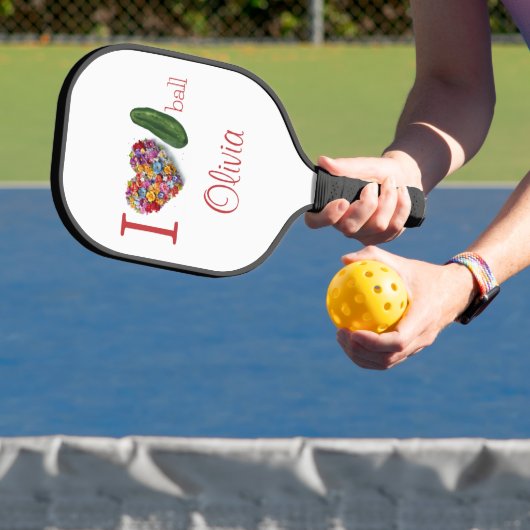 Ik hou van Pickleball gepersonaliseerd Paddle (Insitu)
