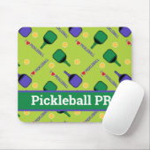 Ik hou van Pickleball-groene Muismat (Met muis)